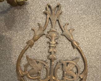 Fanned Trellis Filigree, Natural Brass 