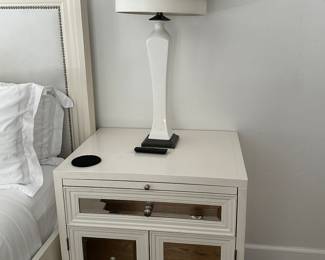 Pair alabaster table lamps
