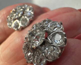 These are Old mine cut daisy French earrings. Must see. real sparklers