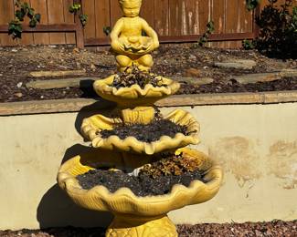 3 tiered fountain. dead plants not included