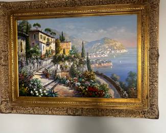 Lots of wall art. Original oils