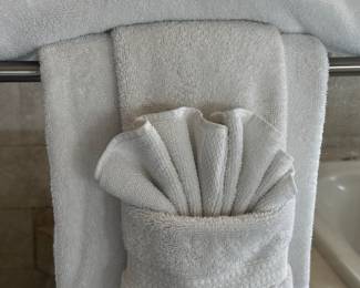 Lots of hotel white towels for your home