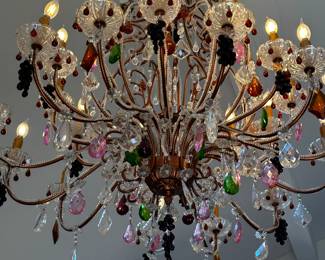 Another huge 24 lite Tutti Frutti Italian Chandelier