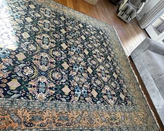 Silk hand made rug. this is approx 10x12