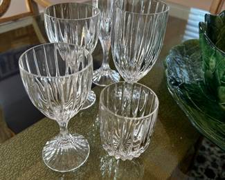 Mikasa glass ware set Park Lane Pattern.