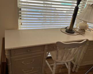 Desk and Chair Faux Bamboo