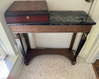 Hall Table with Locking Wood Box