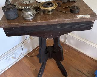 Lamps on Marble top table
