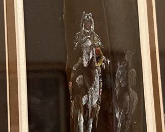 Art Feather Painting Debbie Sewell "Ride w the Spirit of My Ancestors