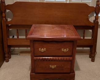 Vintage Bed Frame, Vintage Nightstand