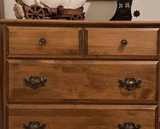 Vintage Dresser, Cowboy Boot Table Lamp, Covered Wagon, Mirror