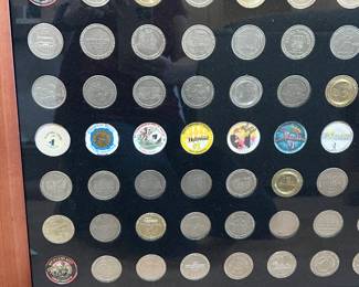 Casino Chip Collection Framed