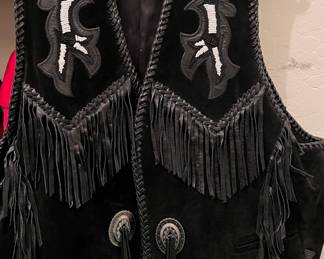 Scully Suede Black Vest Sz 48