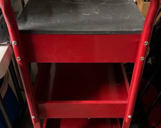 Red Rolling Cart