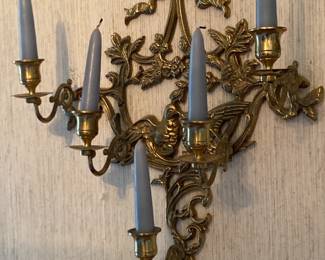 Vintage Lovebird Candle Sconce