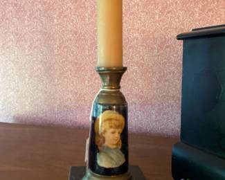 Tapered Candle Stick Holder with Portrait