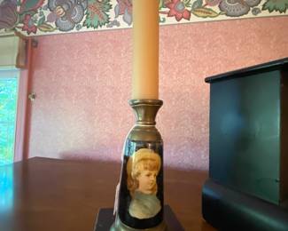 Tapered Candle Stick Holder with Portrait