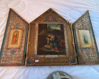 Wooden Hand Painted Alter Stand