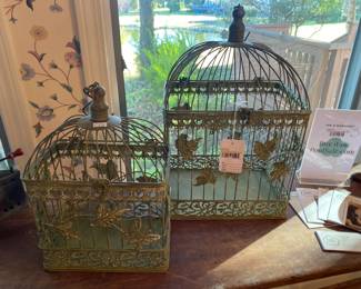 Green Metal Birdcage