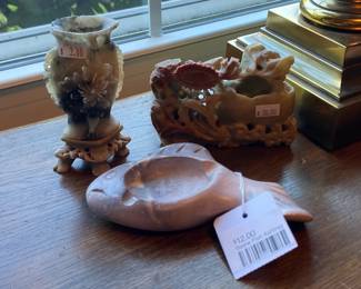 Stone fish ashtray