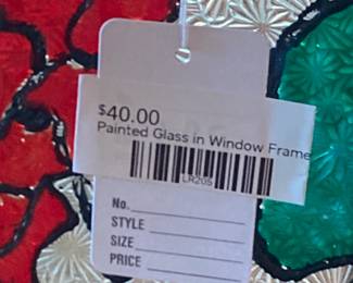 Painted Glass in Window Frame