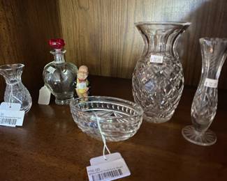 Waterford Overture Bowl, Waterford Glandore Bud Vase