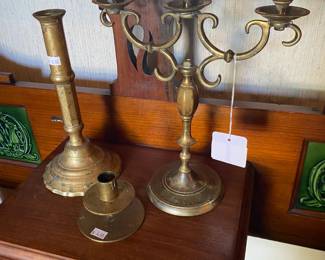 Brass 3 Arm Candelabra
