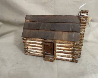 A Small  Early 20c  Handmade Log Cabin Made by a Lynchburg Craftsman.  Exact Copy of a Central Virginia      Style.