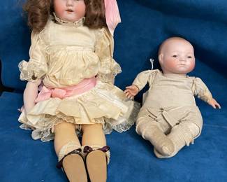 Antique Grace S. Putnam Bye-lo Baby Doll & an Armand Marseille # 370 doll