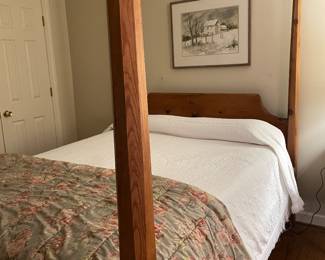 Habersham Plantations Pine Queen Size Pencil Post Bed