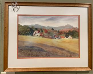 Water color of Goode the Way it Used to Look.   Signed and Dated, Polly Gott '81 
