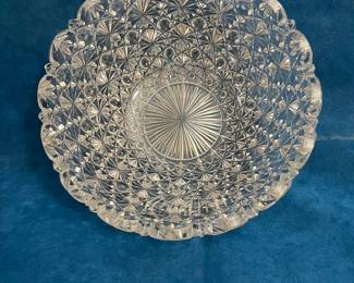American Brilliant Period Russian Pattern Bowl, 10" diameter.  Excellent condition.