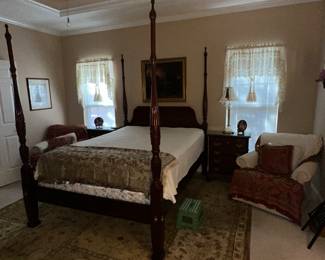 Fine rice carved poster bed