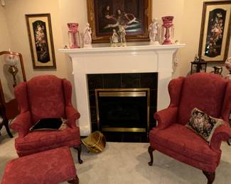 Beautiful pair of wingback chairs