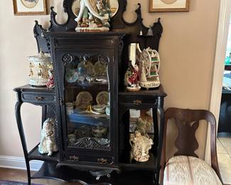 Edwardian etagere cabinet