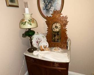 Marble top wash stand