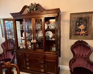 American Drew Council Cherry china cabinet