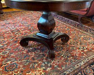 Vintage glass top round table