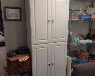 Kitchen cupboards and shelves