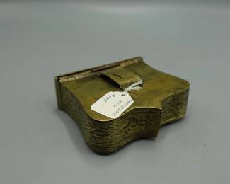 EARLY OTTOMAN PALASKA GREEK BRASS MILITARY CARTRIDGE BOX 