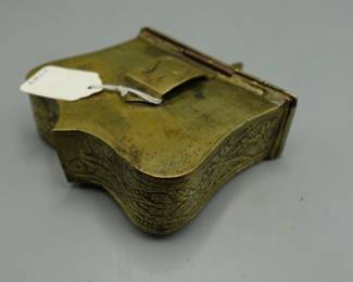 EARLY OTTOMAN PALASKA GREEK BRASS MILITARY CARTRIDGE BOX 