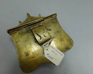 EARLY OTTOMAN PALASKA GREEK BRASS MILITARY CARTRIDGE BOX 