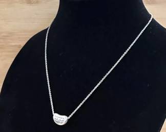 TIFFANY & CO ELSA PERETTI 925 STERLING BEAN NECKLACE