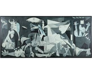 LARGE PABLO PICASSO GICLEE LITHOGRAPH ON CANVAS "GUERNICA" FRAMED