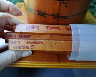 VERY RARE NAVY WOOD FORM HELMET MODEL WITH IRONSIDE PATCH IN CASE