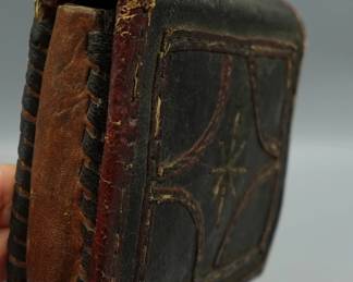 EARLY USA INDIAN WAR CIVIL WAR NATIVE AMERICAN MILITARY CARTRIDGE BOX BAG