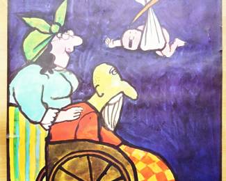 RARE 1970 1960s VINTAGE VILLAGE VOICE TOMI UNGERER POSTER