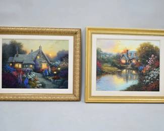 SERGON GICLEE ON CANVAS "Carol's Cottage" ARTIST SIGNED LIMITED EDITION 157/375 FRAMED