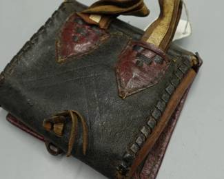 EARLY USA INDIAN WAR CIVIL WAR NATIVE AMERICAN MILITARY CARTRIDGE BOX BAG