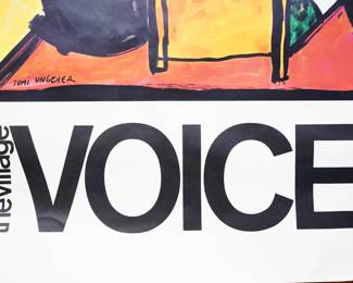 RARE 1970 1960s VINTAGE VILLAGE VOICE TOMI UNGERER POSTER